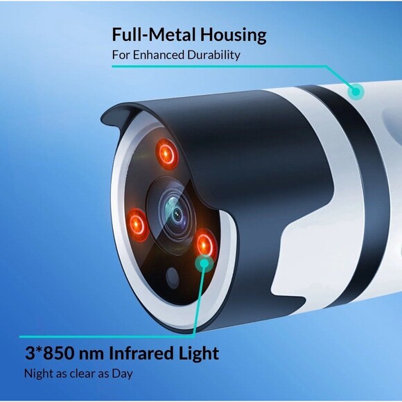 Netvue Vigil 360° Outdoor WiFi Security Camera with AI Motion & Night Vision - Picture 9 of 9